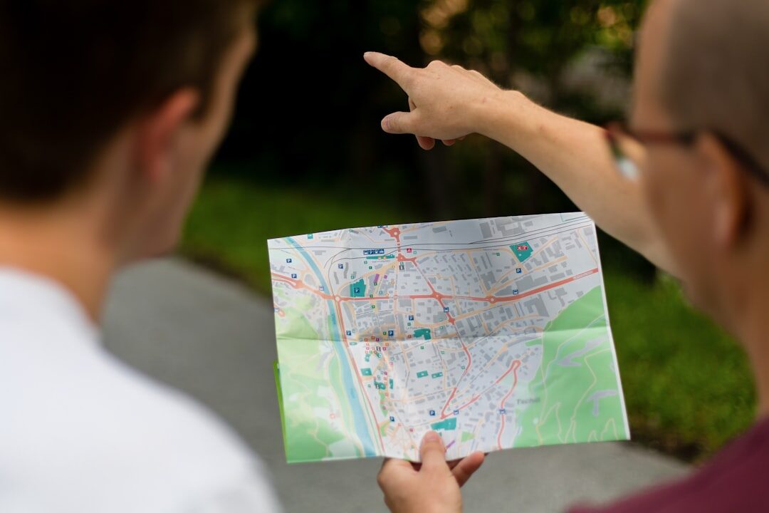 city map with locations